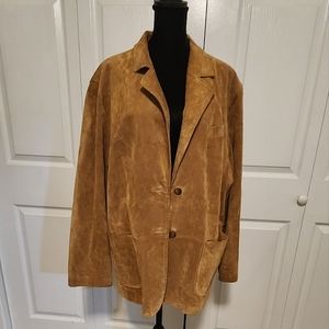 Margaret Godfrey Brown Leather Jacket Size 16